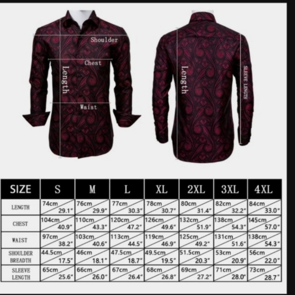 Barry.Wang Men's Luxury Blue Golden Floral Silk Button Down Shirt - Picture 7 of 7